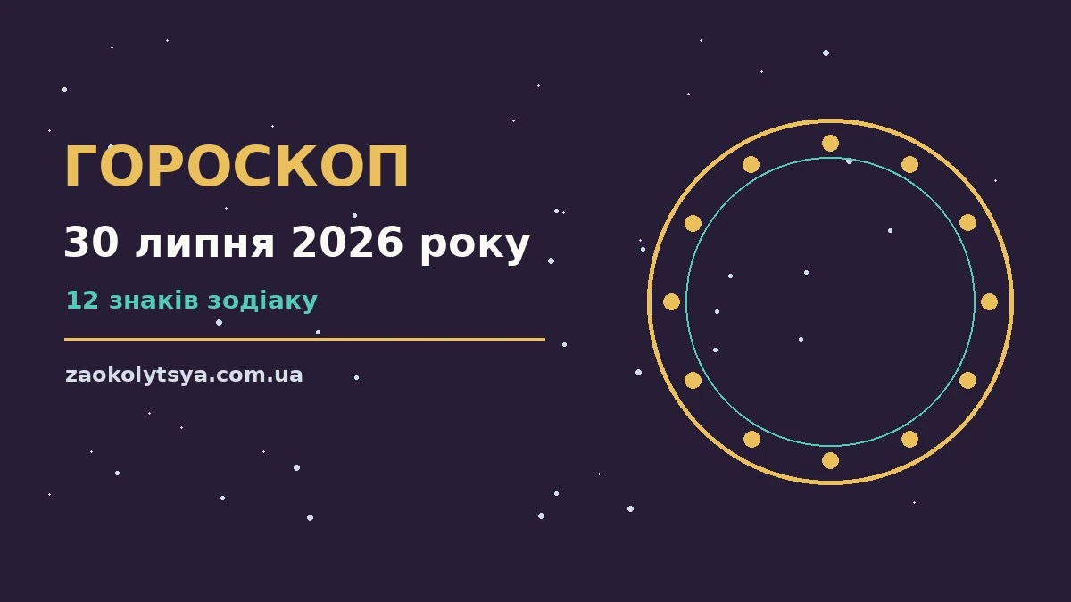 Гороскоп на 30 липня 2026 року: рішення та підказки дня про фінанси та особисте життя