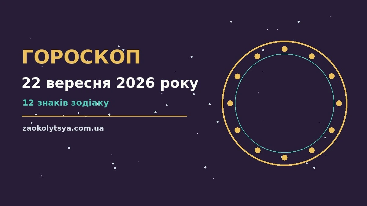 Гороскоп на 22 вересня 2026 року: рішення та підказки дня про фінанси та особисте життя