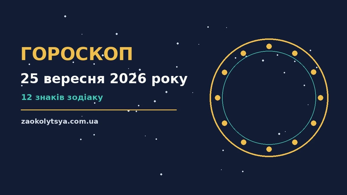Гороскоп на 25 вересня 2026 року: рішення та підказки дня про фінанси та особисте життя