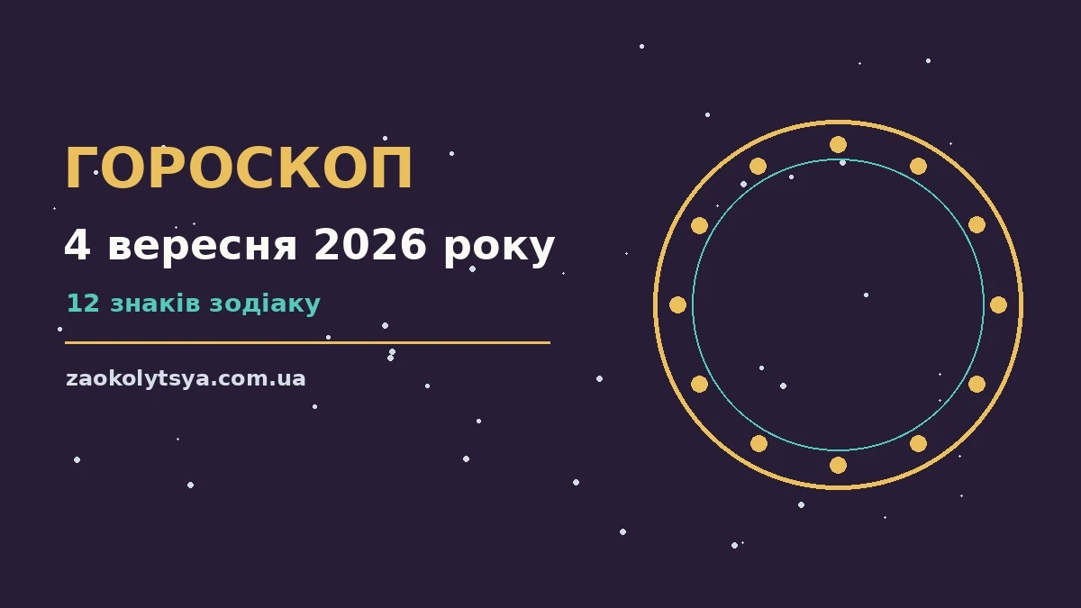 Гороскоп на 4 вересня 2026 року — фінанси, стосунки й особисті межі