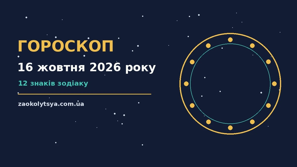 Гороскоп на 16 жовтня 2026 року: рішення та підказки дня про фінанси та особисте життя
